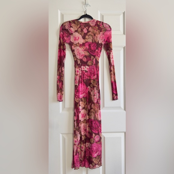Free People Gianni Love Combo Floral Red Dress *pristine condition* size XS - Picture 3 of 5